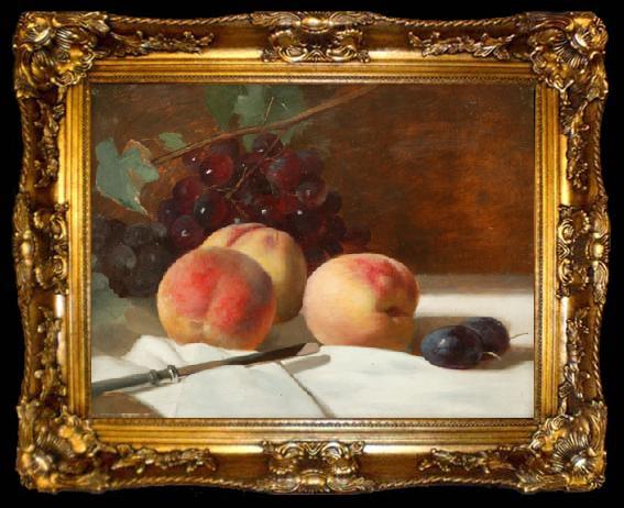 framed  Otto Karl Kirberg Fruit Still Life, ta009-2